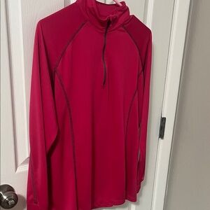 Fuchsia Ping Quarter-Zip Pullover
